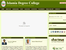 Tablet Screenshot of islamiadegreecollege.com